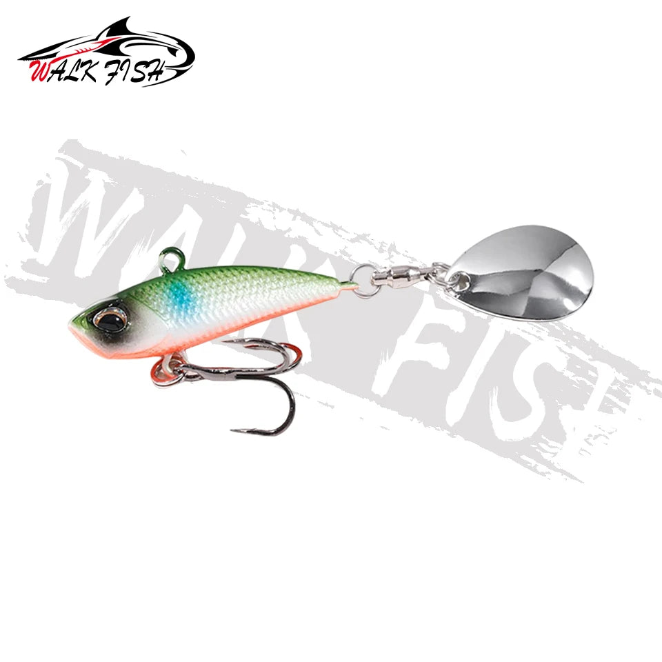 WALK FISH 7g 11g 15g 21g Spinner Bait Metal VIB Fishing Lure Rotating Tail Vibration Sequins Japan Wobbler Trolling Bait Pesca