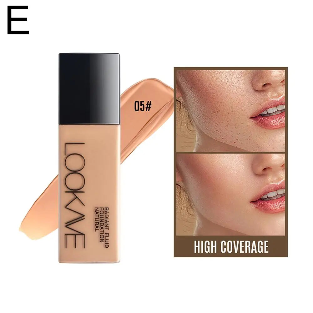 1Pcs Liquid Foundation Long Lasting Full Coverage Matte Cream CC Foundation Makeup Concealer Natural Liquid Base Moisturizing