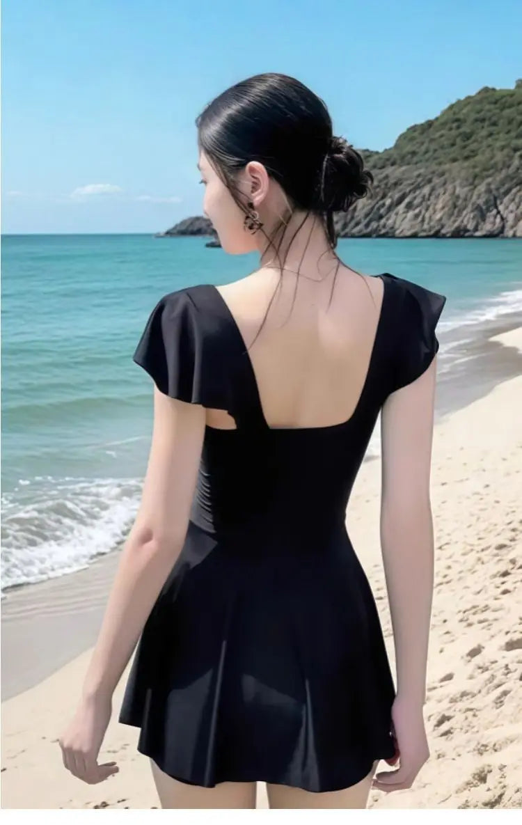 Swimsuit Women's New Split Professional Student Hot Spring Conservative Swimwear