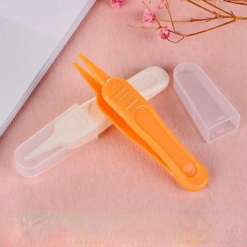 Tweezers Cleaning Forceps Baby Plastic Tweezers Nose Cleaner Tool Toddler Nasal Cavity Care Supplies Baby Essentials Kids Safety Secondary image