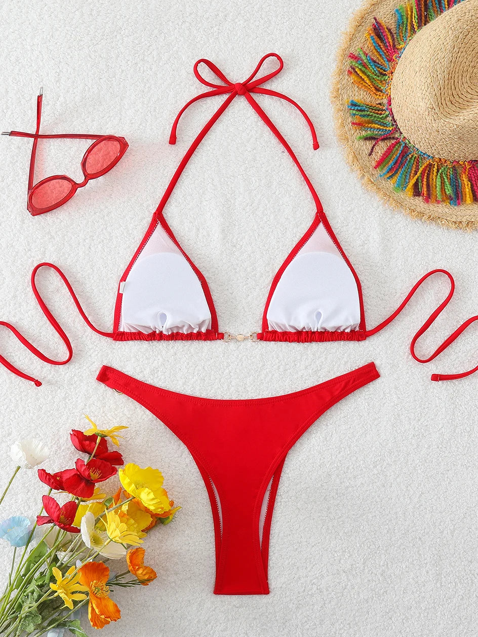Sexy Micro Bikini 2026 Woman Chain Swimsuit Women Swimwear Thong Bikinis Set Brazilian Two-piece Bathing Suit Beach Wear Bather
