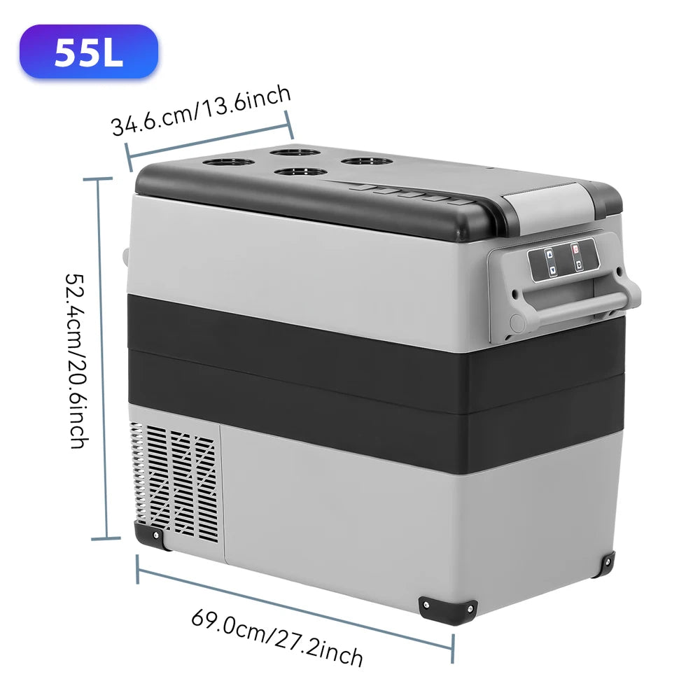 30L 35L 40L 45L 50L 55L Car Refrigerator DC 12V/24V Car Freezer Fridge -4℉~68℉ RV Portable Compressor Cooler Camping Travel