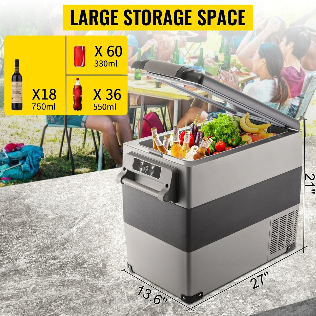 VEVOR Car Refrigerator Portable Compressor Cooler 35-55L Mini Fridge Freezer 12/24V DC 110-240V Ice Box for Camping Picnic Frige