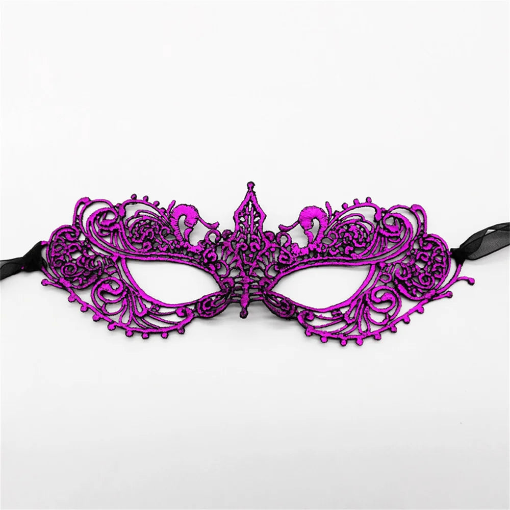 New Women Hollow Lace Face Mask Masquerade Sexy Cosplay Prom Party Props Costume Mask Nightclub Halloween Black Eye Mask