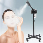 Portable Aesthetic Professional Height Adjustable Facial Steamer with LCD Screen and Wheels, Suitable for Beauty Salons and Home