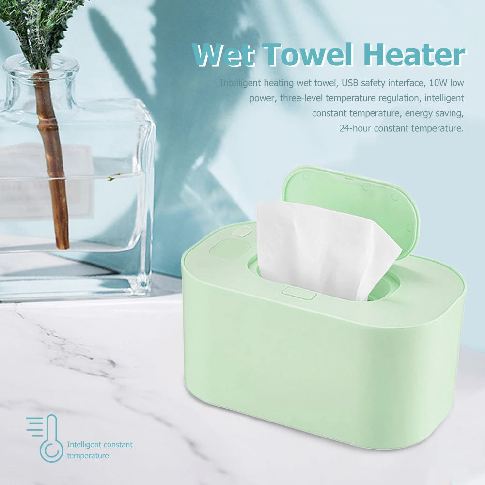 Portable Baby Wipes Heater Thermal USB Charging Warm Wet Towel Dispenser Napkin Heating Box Home Accessories