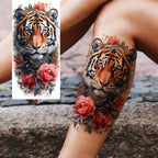 1 Sheet Unique Watercolr Lion Tiger Animals Temporary Tattoos Long Lasting Waterproof Fox Owl Fake Tattoo Sticker Body Art Tatoo