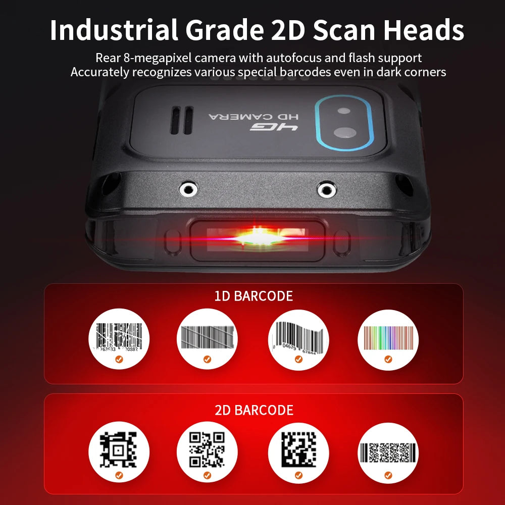 YK957  Android 2d Qr Code Reader Handheld Terminal Pda Android Barcode Scanner With Nfc Rfid Reader Medical Device Pdas 4+64g