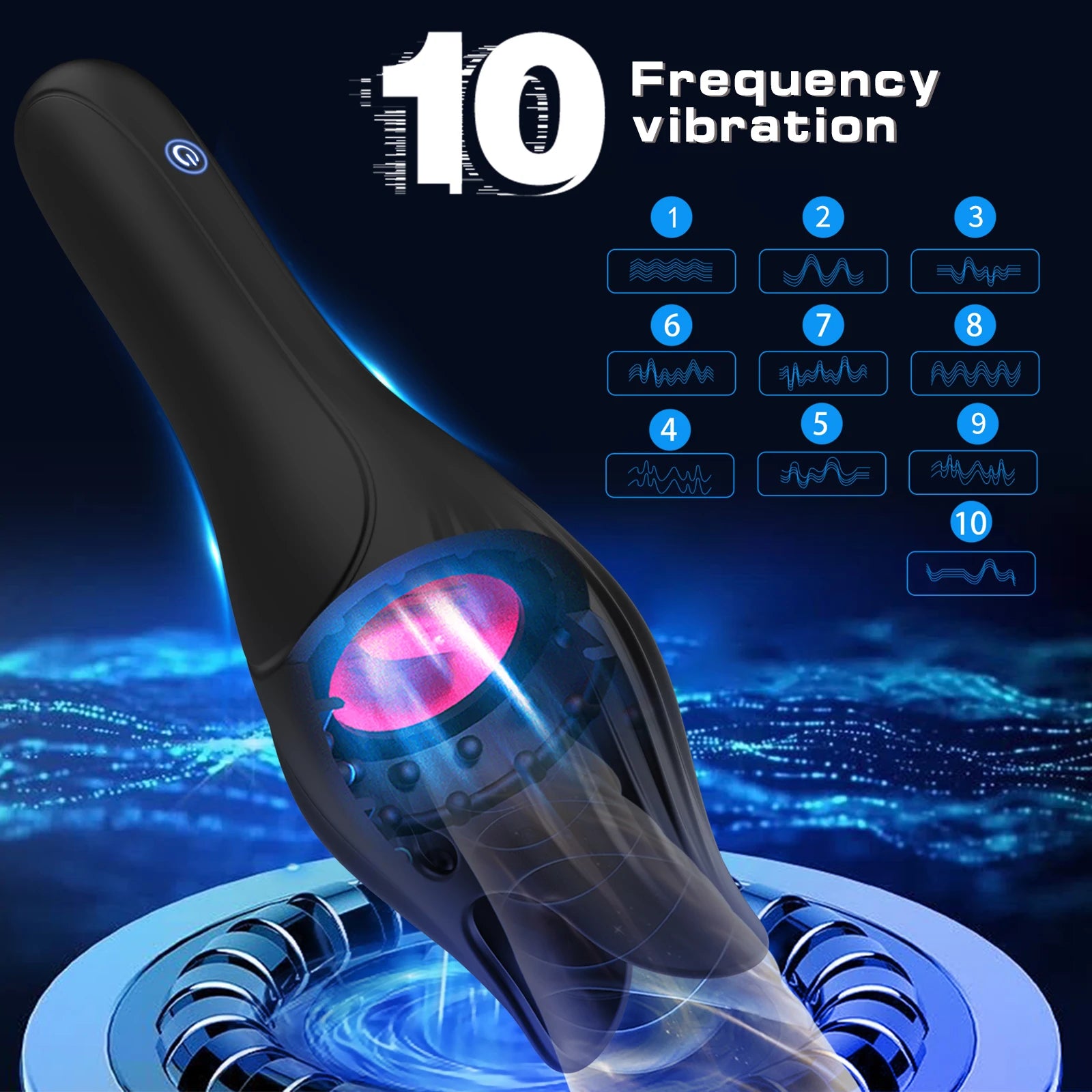 Glans Trainer for Men Powerful Vibrating Penis G Spot Masturbator Soft Fingertip Prolong Endurance Massage Vibrator Erotic Toys Secondary image