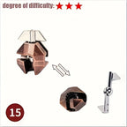 A classic intellectual metal puzzle toy, a difficult educational game toy for Christmas, Thanksgiving and birthday gifts