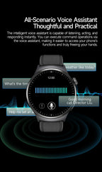 2026 New Micro Physical Examination Health SmartWatch Men ECG Uric Acid Lipids Blood Pressure BT Call Smartwatch For Android IOS