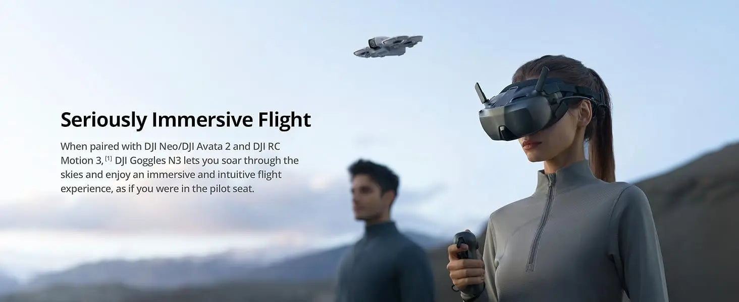 DJI Goggles N3 FPV Goggles 1080p Ultra Wide Screen Immersive Flight Experience FPV Wireless Streaming Goggles N3