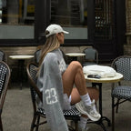 Trendy Loose Letter Jacquard Knitted Pullover Women's 2025 Autumn New Highstreet Gray Black Soft Sweater Hottie Versatile Pieces