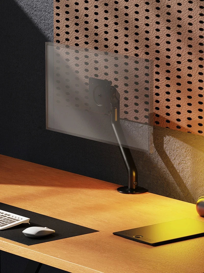 Adjustable display robotic arm for 17 to 32 inches heat dissipation desktop computer monitor stand