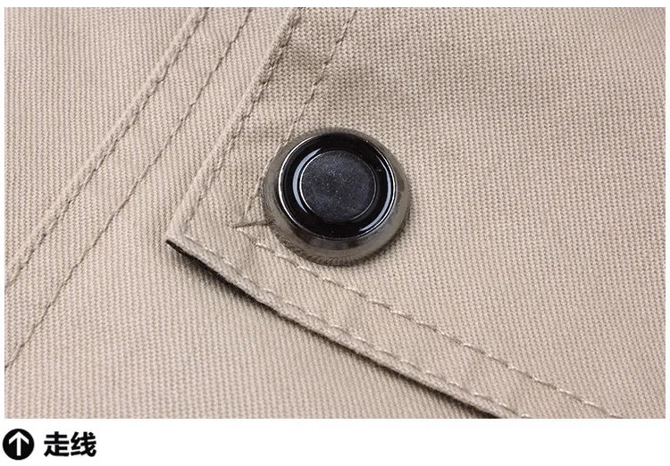 2023 new Pilot Bomber Jacket Coats Mens Cotton Cargo Jackets With Zipper Pockets Retro Casual Work Jacket Male Clothing Outwear