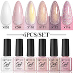 LILYCUTE Nail Gel Polish Set Pink Green Spring DIY Nail Art Design Long Lasting Soak Off UV Gel Manicure Painting Gel Vernis Kit