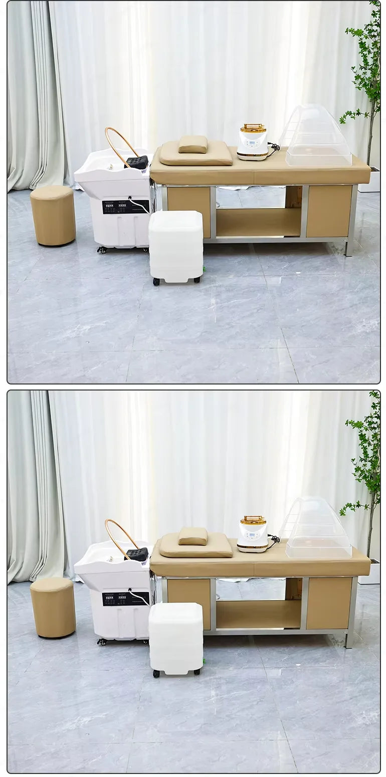 Movable Portable Head Spa Shampoo Basin Multifunctional Hydrotherapy Fumigation Machine Water Circulation Design High Quality