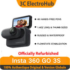 Insta360 GO 3S 128GB (officially refurbish)-Vlog Mini 4K camera, hands-free POV, universal Fixation, Stabilisation