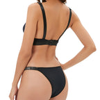 Letter Rhinestone Sports Leopard Sexy Lingerie Set Gathered Push Up Seamless Bra Set Fashion Traceless Thin Fitness Underwear