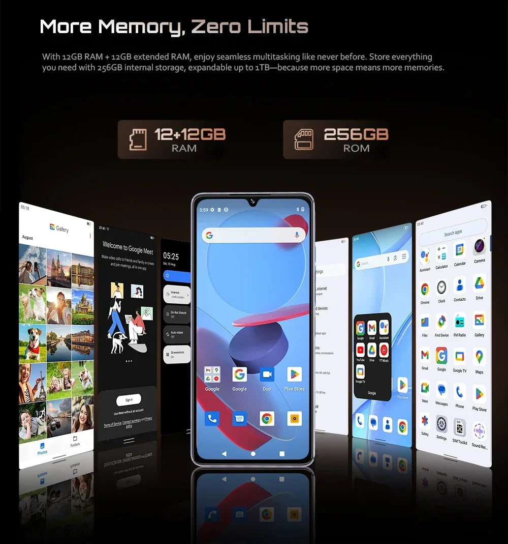 Cubot P90 Smartphone Android 15 24(12+12)GB + 256GB 6.88 "120Hz G100 64MP+16MP 5100mAh Mobile Phone NFC Face ID Fingerprint
