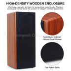 High Power Passive Speakers 8 Inch Floor Standing 3 Way Home Audio System 90dB Sensitivity Wooden Hifi Speakers A Pair