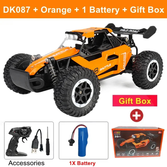 Oike RC Car 1:16 Model With LED Lights Radio Off-road Remote Control Climbing Vehicle Outdoor Cars Drift Race Toys Boys Gifts