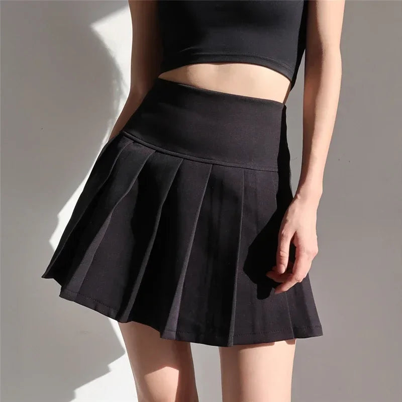 American School Y2k Style Summer Short Pleated Skirt For Women 2024 High Waist Sexy Hotsweet Mini Skirts Female Secondary image