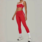 2PCS Women's Yoga Set High Waist Peach Hip Removable Padding Sports Bra Pants Fitness Suit Running Workout Gym Leggings Yoga Set