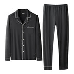 Men's Loose Fit Pajamas Set Soft Lyocell and Cotton Sleepwear Breathable Home Loungewear Cozy Comfortable Pajamas