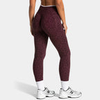 High Waist Leopard Print Yoga Pants, Butt Lifting Tummy Control Leggings 