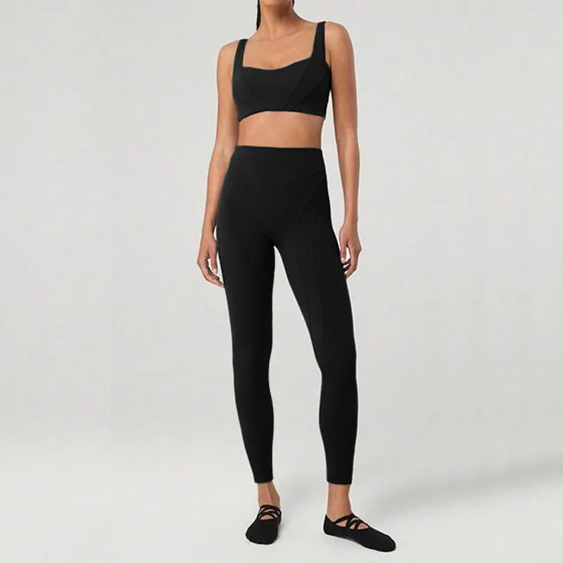 Seamless High-Waist Butt Lift Activewear Set Women's Sports Running Gym Workout Sport Set Women