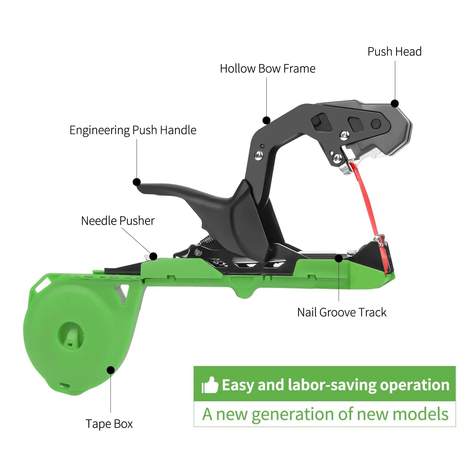 SWANSOFT B13 Garden Plant Binding Machine 50mm Binding Pliers for Vegetables Grapes Cucumbers Plants Garden Tool