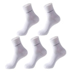 5Pairs/Men Bamboo Socks Comfortable Breathable Casual Business Men's Crew Socks High Quality Antibacterial Mid-calf SocksEU39-45