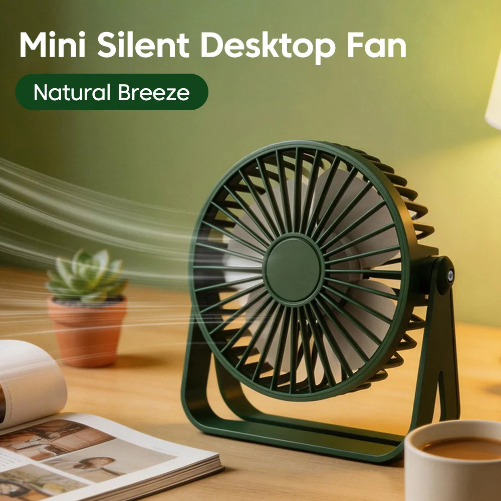 Desk Fan Portable Mini USB Rechargeable Fan Ultra Quiet Suitable For Home Desk Office Student Dormitory Computer Summer Image principale du produit