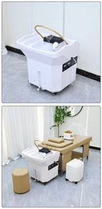 Movable Portable Head Spa Shampoo Basin Multifunctional Hydrotherapy Fumigation Machine Water Circulation Design High Quality