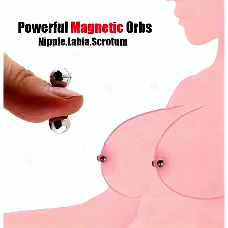 Ultra Powerful Magnetic Orbs Nipple Clamps BDSM Bondage Stimulator Clitoris Labia Nipple Creative Fidget Magnets Adult Sex Toys Main image