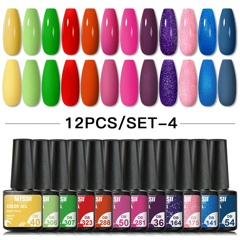 10/12PCS/SET Cat Magnetic Gel Nail Polish Set 9D Reflective Glitter Gel Semi Permanent UV Gel Soak Off Sparkling Nail Art Kits