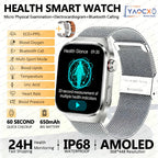 2026 New Nursing Grade Uric acid Blood lipids Smart Watch Men ECG+PPG Blood Pressure Heart Rate Bluetooth Call Health Smartwatch