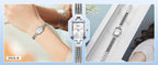 BERNY Square Women Wristwatch Luxury Fashion Quartz watches Minimalist Rectangle Mini Dial Stainless Steel Jewelry Women's Watch