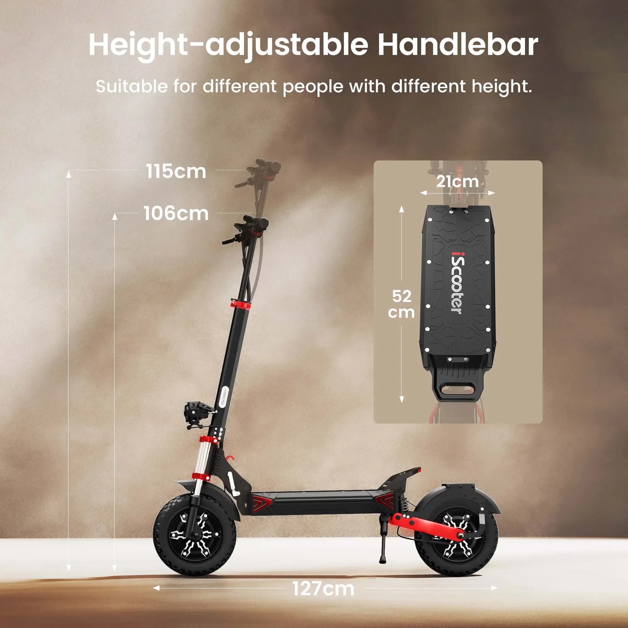 iScooter iX8  Adult Electric Scooter 2400W  Motor 48V20Ah Battery 12  Inch Off Road Pneumatic Tires Foldable  E-scooter