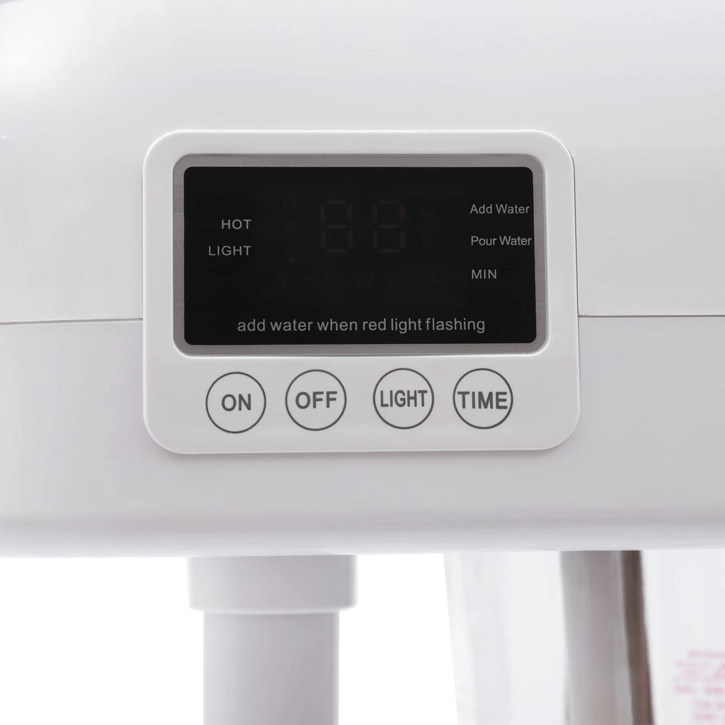 Professional Face Steamer Nano-Ion Ozone Hot Mist Hot Mist with LCD Screen Adjustable Height for Salon Home Spa Aging Reduction