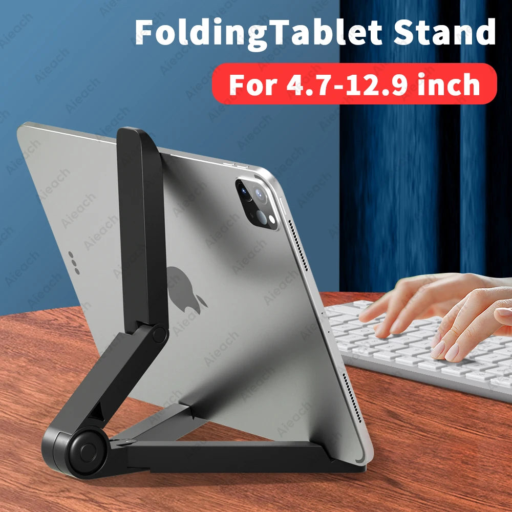 Portable Monitor Stand & Tablet Stand Holder Adjustable, Foldable, For 7 to 12 Inches Most Tablets, Kindle Fire and Smart Phones Image principale du produit