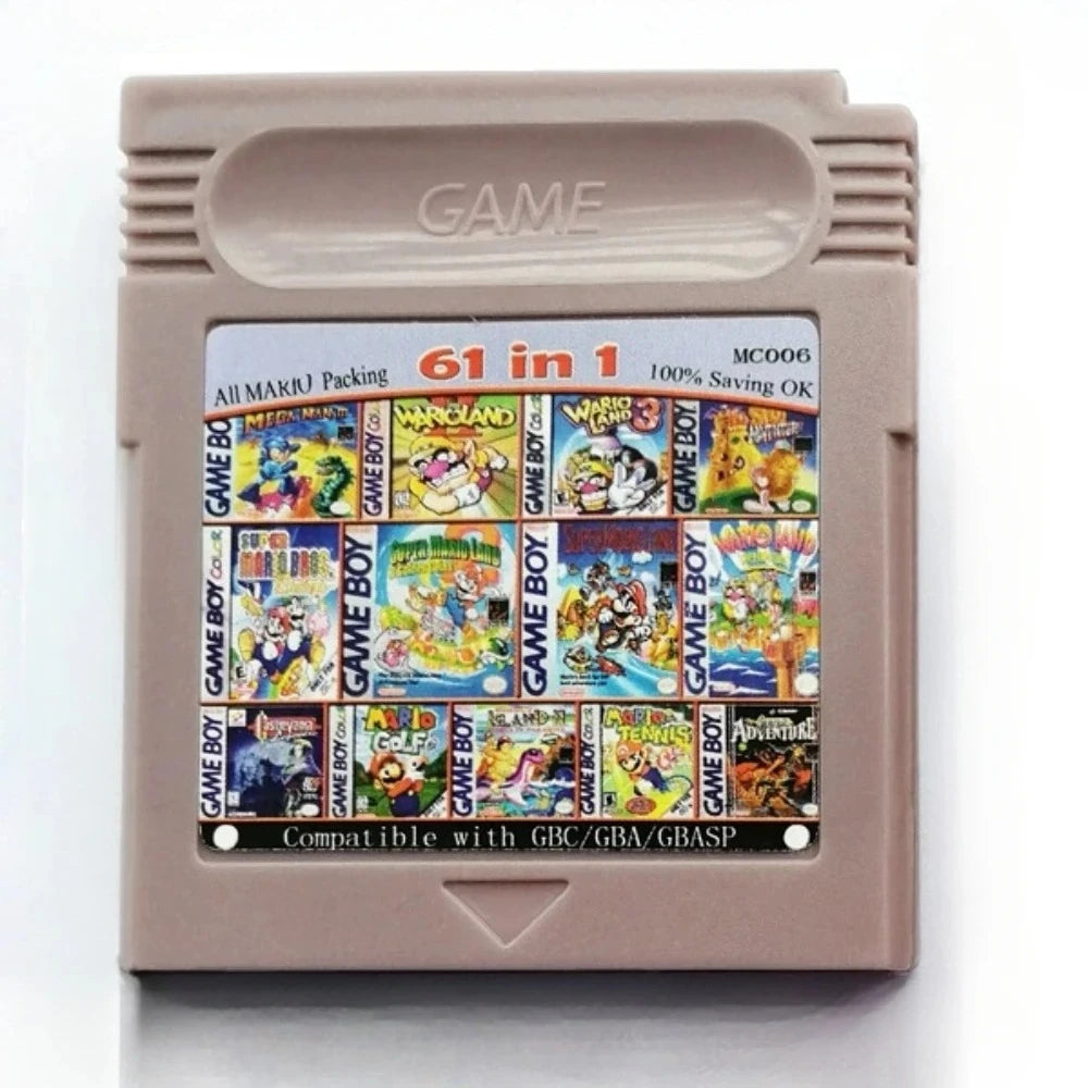 GBC Game Combo Pokémon Series 61in1 108in1 Game Video Game Cartridge Card, English Version for GBC/GBA/SP/GBM