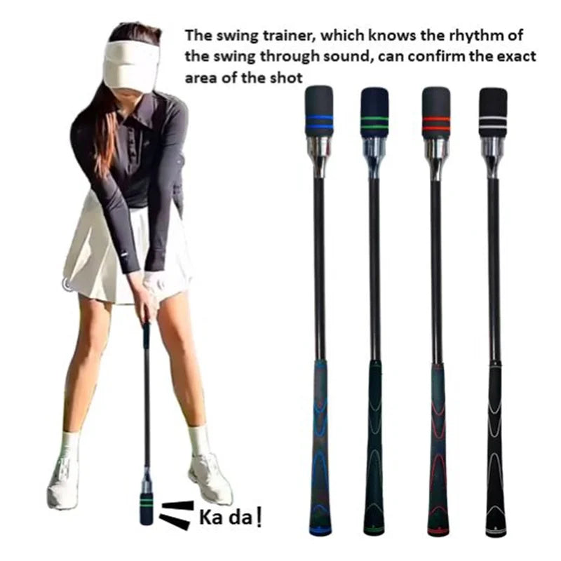 MO EYES Golf Swing Trainer Black Indoor and Outdoor Practice Stick Hand Grip HGB031
