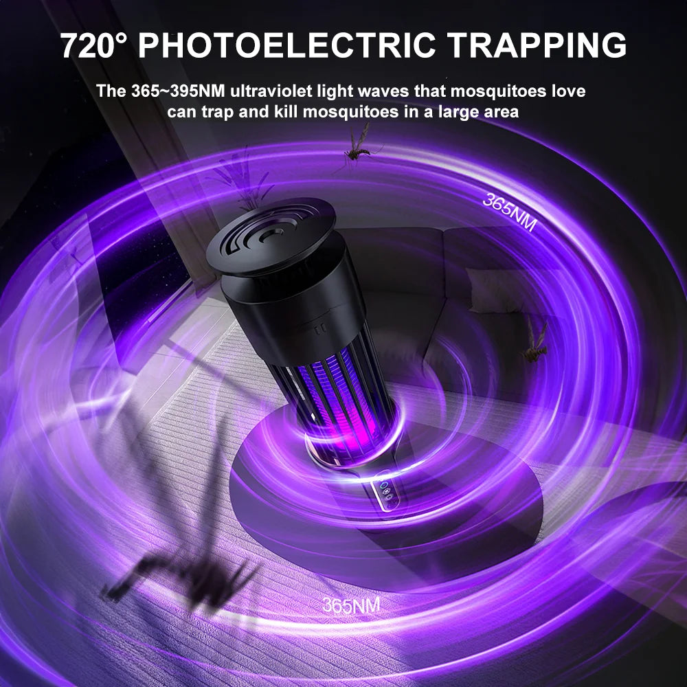 Mosquito Killer Lamp Insect Fly Trap Camping Light Usb Charging Timing Electric Mosquito Swatter Outdoor Insect Killer Repellent