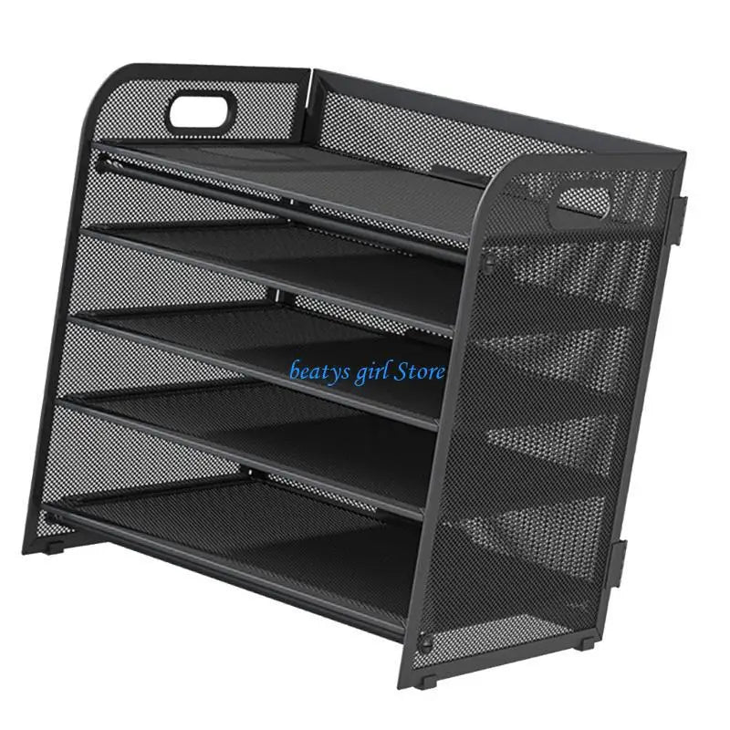 C7AB Multifunction File Letter Tray Organizers with Sliding Drawer and 2 Pen Holder, Space Saving Office Desk Organizers