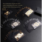 Brand New 54-piece Black and Gold Plastic Playing Card Foil Poker Set Magic Tool Party Tabletop Game