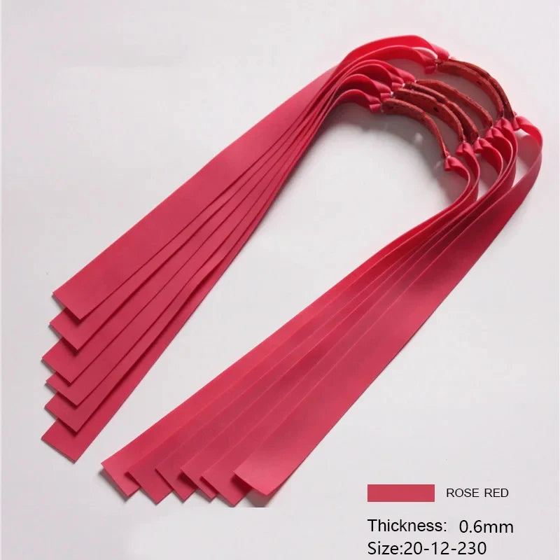 6pcs Slingshot Hunting Powerful Flat Rubber Band 0.45-1.4 mm High Elasticity Outdoor Catapult Shooting Accessories