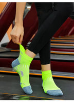 3 Pairs Marathon Socks Men Women Professional Sport Ankle Running Socks Thickened Cushioned Tube Low Cut Fitness Short Sock Mesh