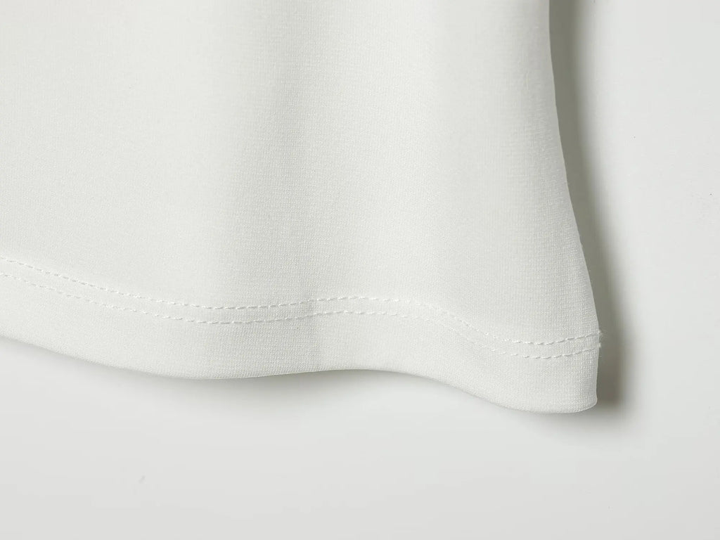 HH 2026 Women Elegant White Short-Sleeved Backless Sequined Splicing Decoration Sexy Short Dress Woman Fashion Party Mini Dress